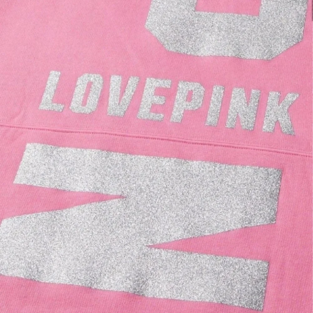 VS PINK Varsity Crewneck Sweatshirt with Glitter Logo - Picture 4 of 9